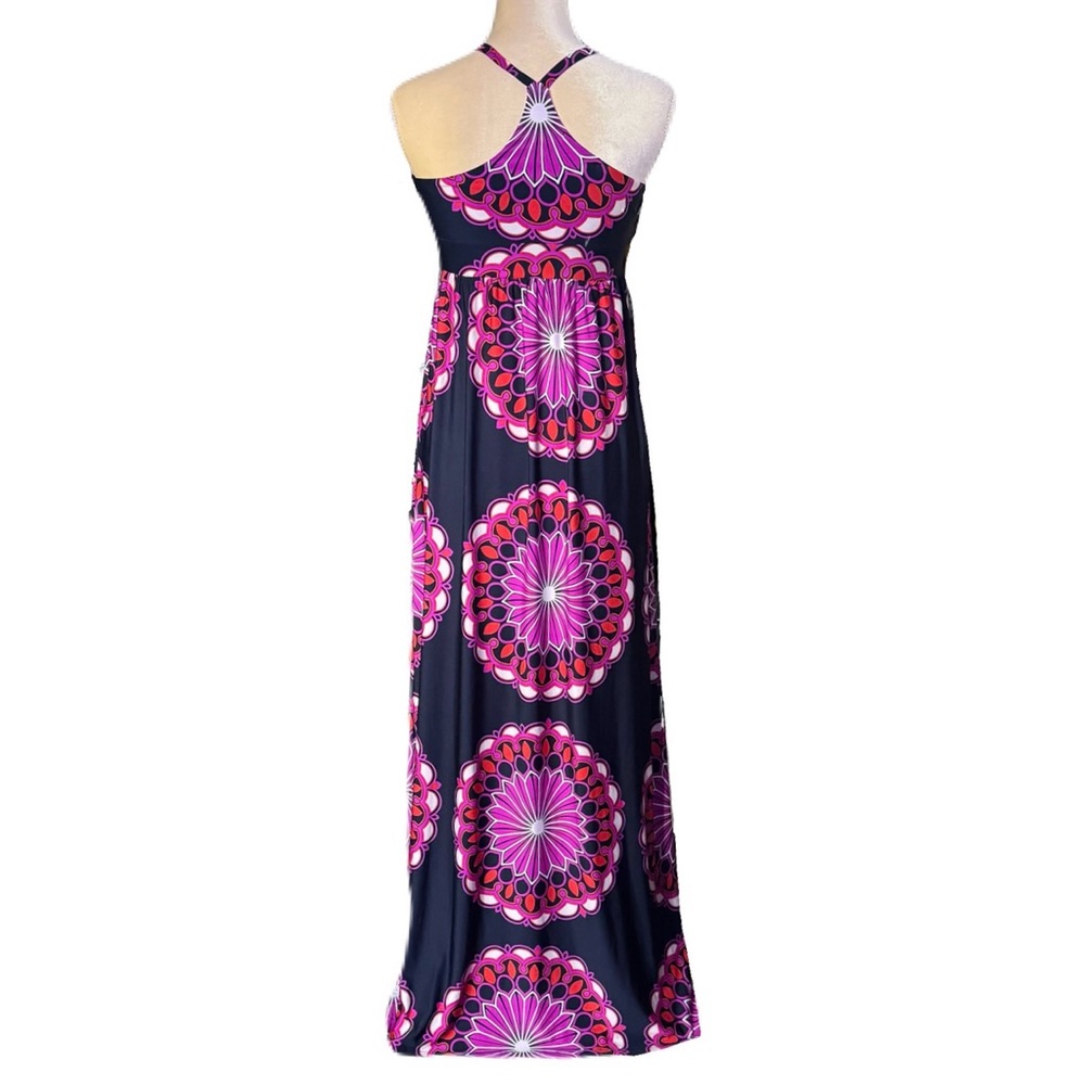 INC International Concepts Boho Pink Halter Sundress Maxi Sleeveless Size S - Picture 3 of 12
